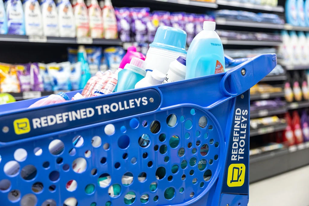 Close-up of a Redefined trolley in use Close-up of a Redefined trolley in use